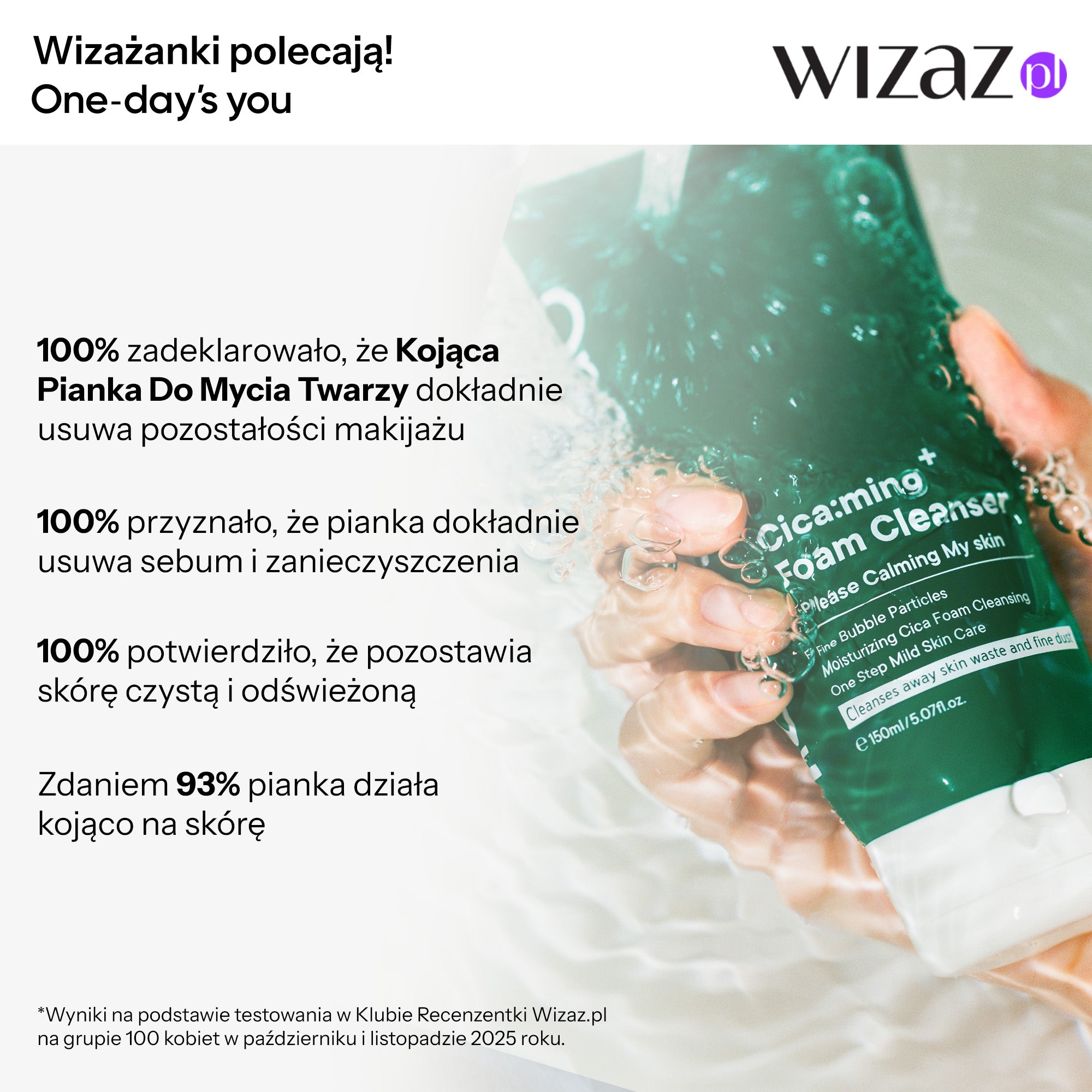 ONE-DAY'S YOU CICA:MING Zklidňující pěna na čištění obličeje 150 ml #3