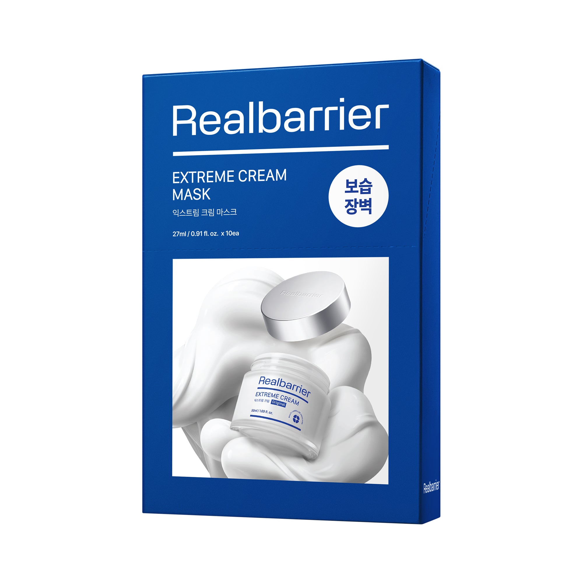REAL BARRIER EXTREME CREAM MASK Masque en tissu intensément hydratant 27 ml (10 pcs.)