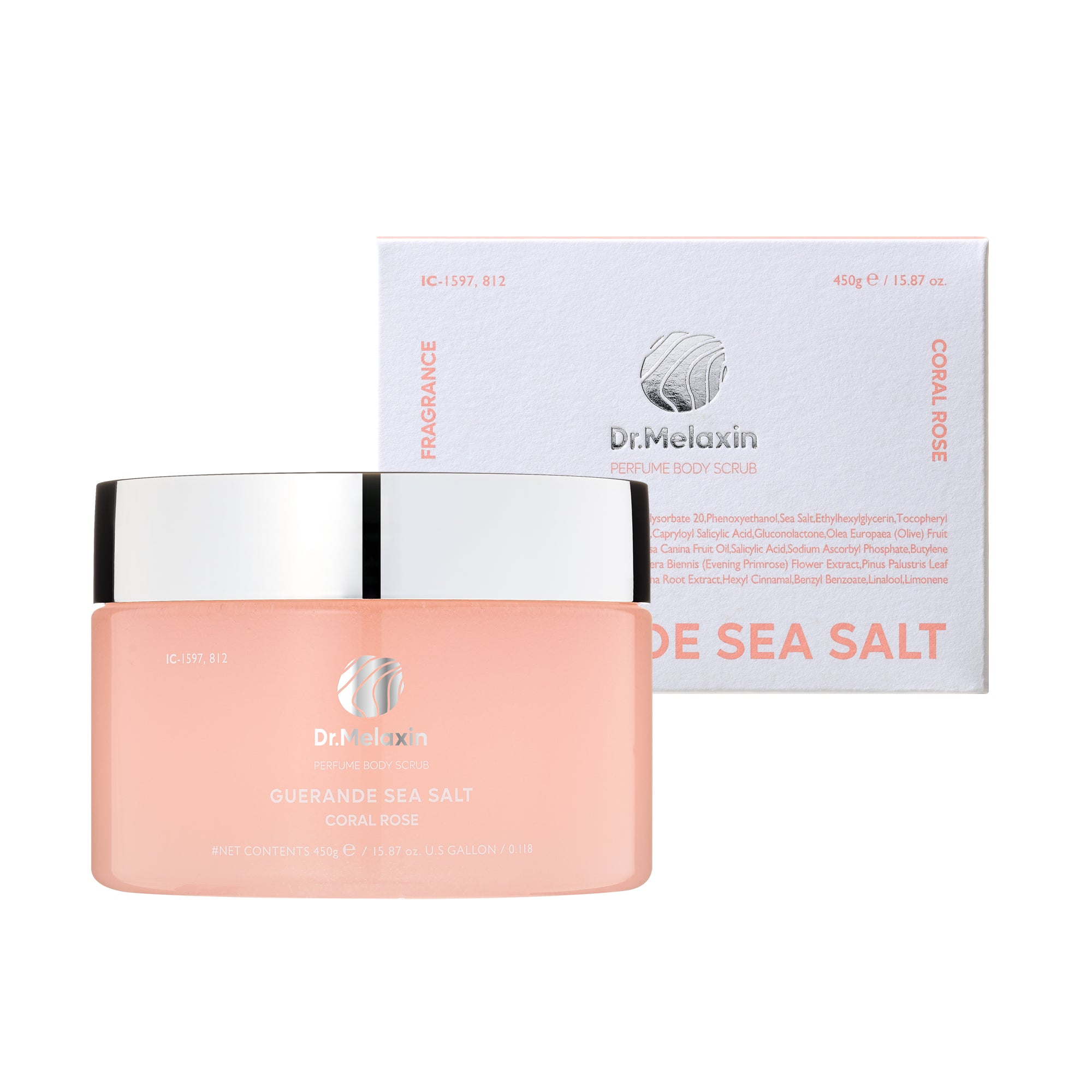 DR.MELAXIN PARFUME BODY SCRUB Parfümiertes Salz-Körperpeeling Coral Rose 450 g