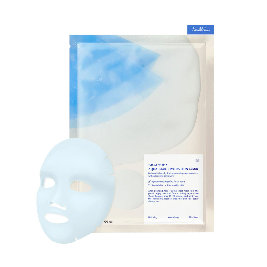 DR.ALTHEA AQUA BLUE HYDRATION Maschera in tessuto ad effetto fortemente idratante (4 pz.) 122 g