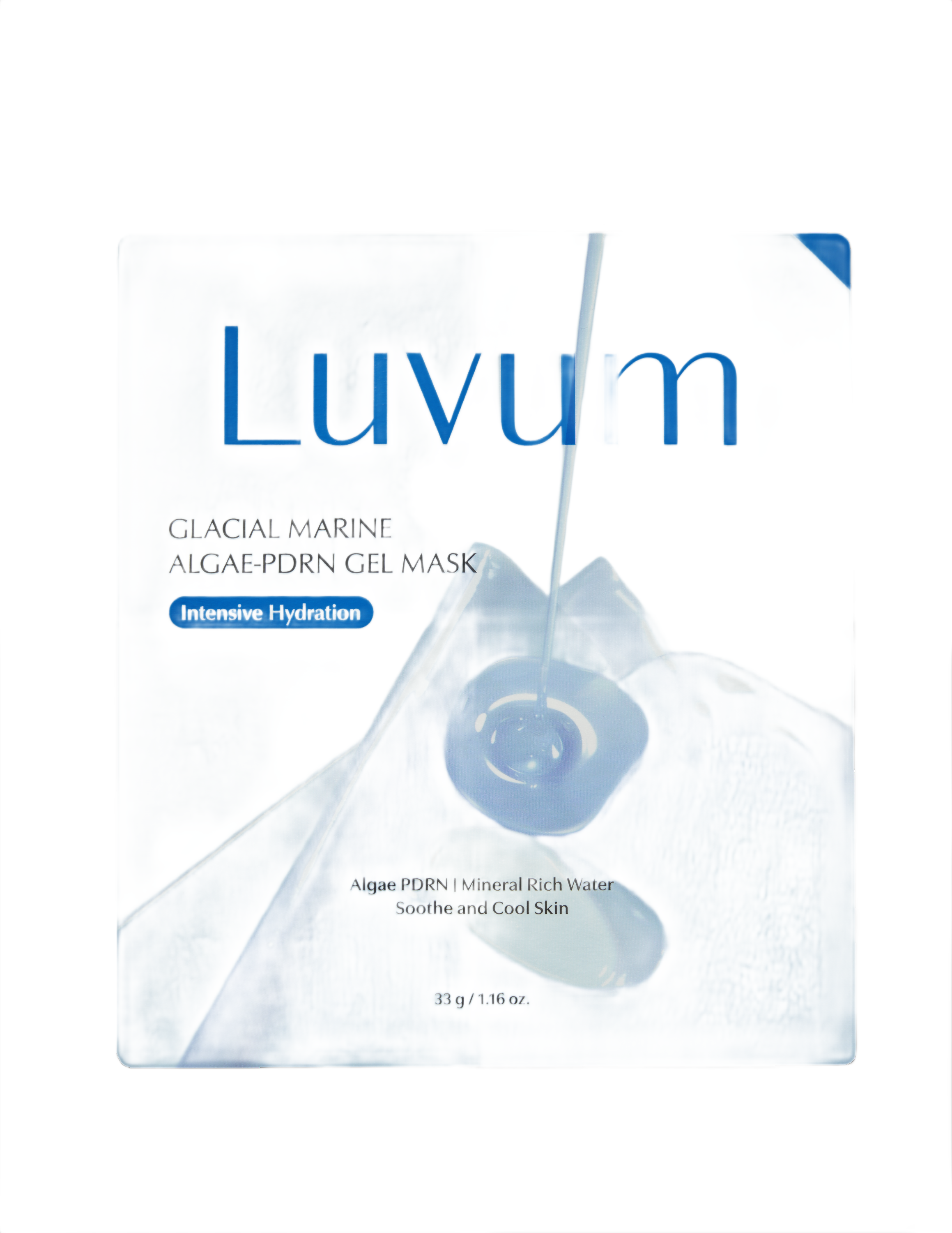 LUVUM GLACIAL MARINE ALGAE-PDRN GEL MASK Zklidňující hydrogelová pleťová maska ​​5 ks.
