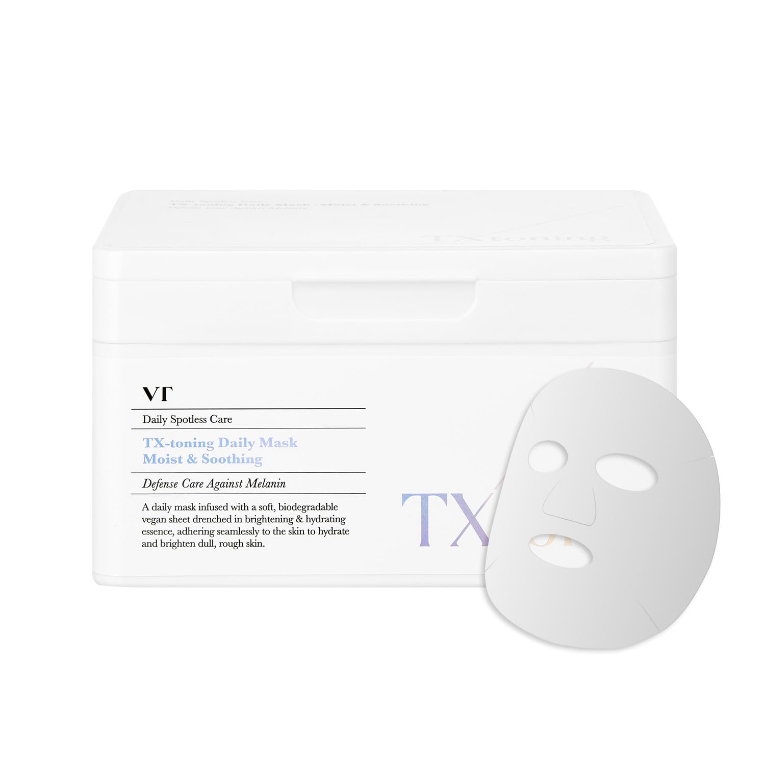 VT COSMETICS TX-TONING DAILY MASK Maschere viso illuminanti con acido tranexamico 30 pz.