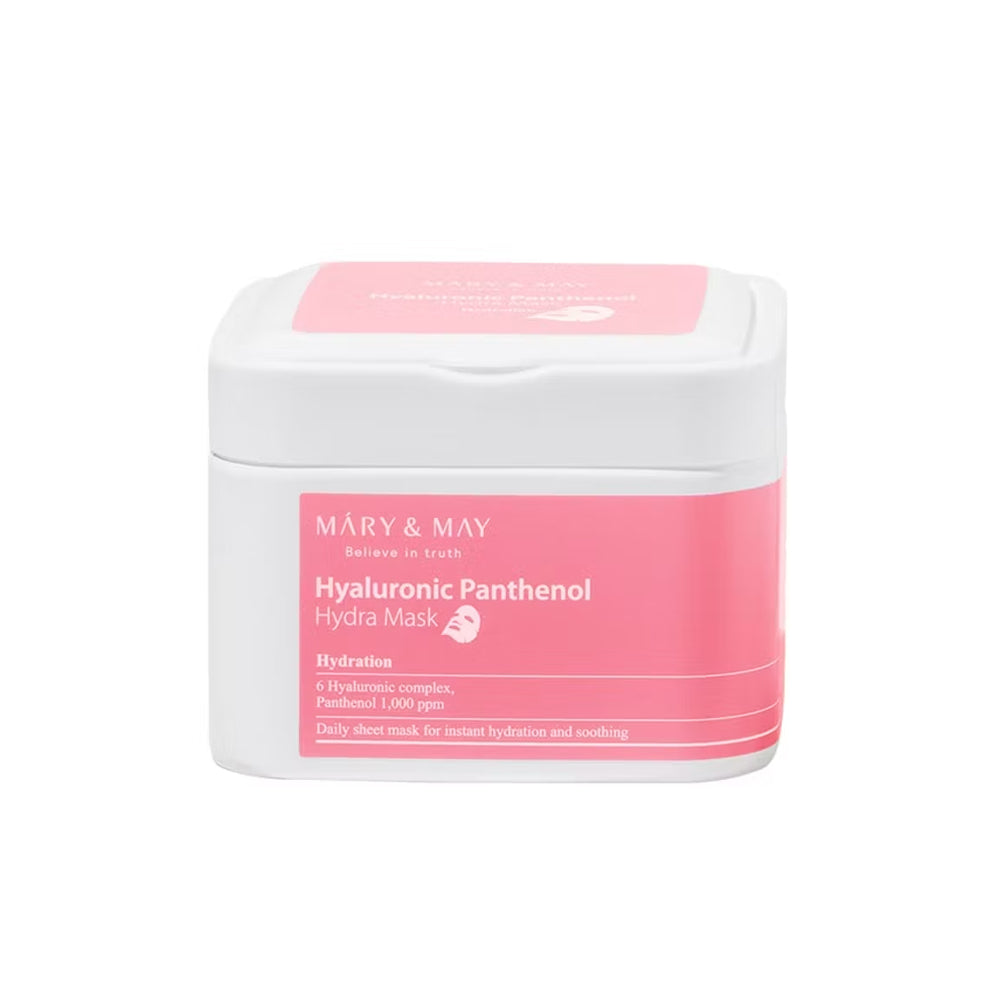 MARY & MAY HYALURONIC PANTHENOL HYDRA MASK Set feuchtigkeitsspendender Tuchmasken mit Hyaluronsäure 30-tlg.