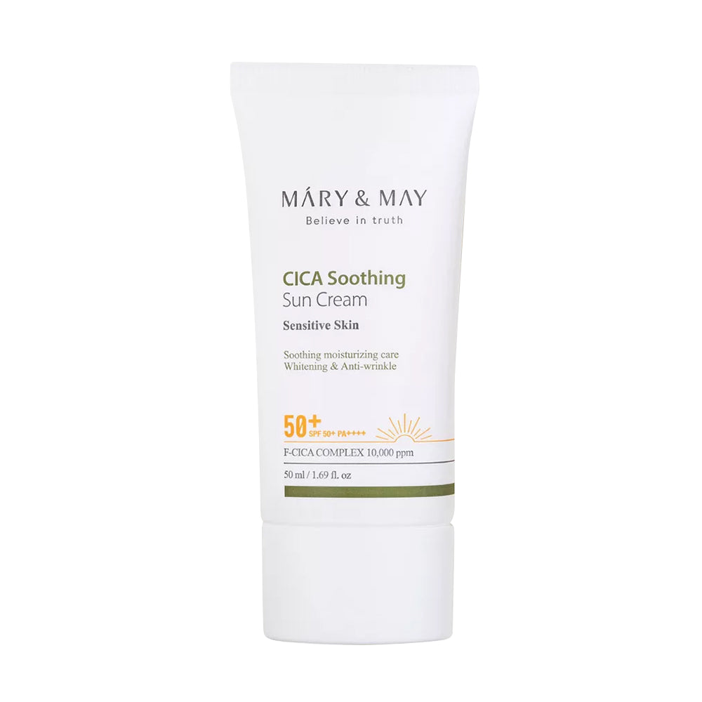 MARY & MAY CICA SOOTHING SUN CREAM Beruhigender Sonnenschutz mit SPF50+ PA++++ Filter 50 ml