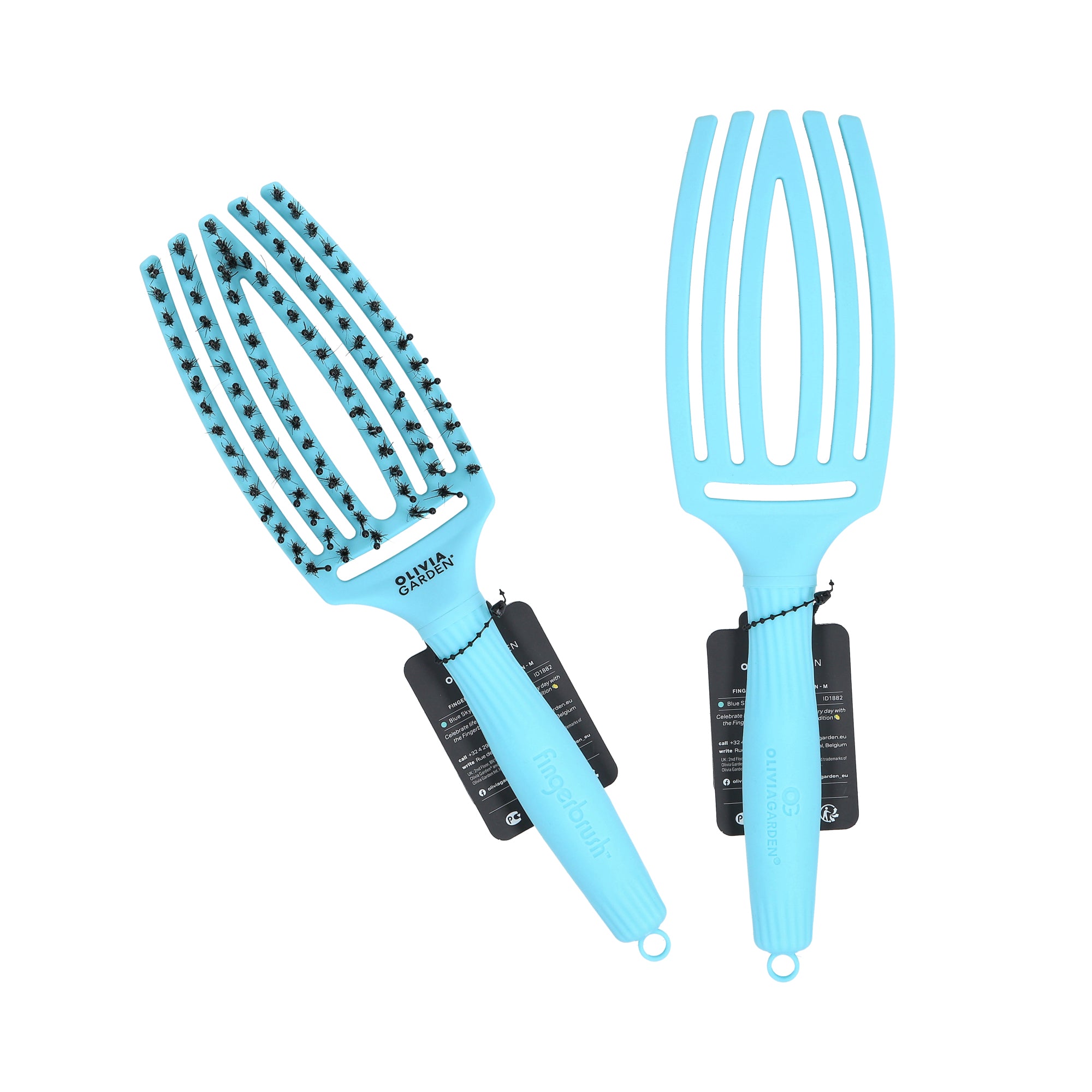 OLIVIA GARDEN FINGERBRUSH Kartáč na vlasy Dolce Vita Blue Sky