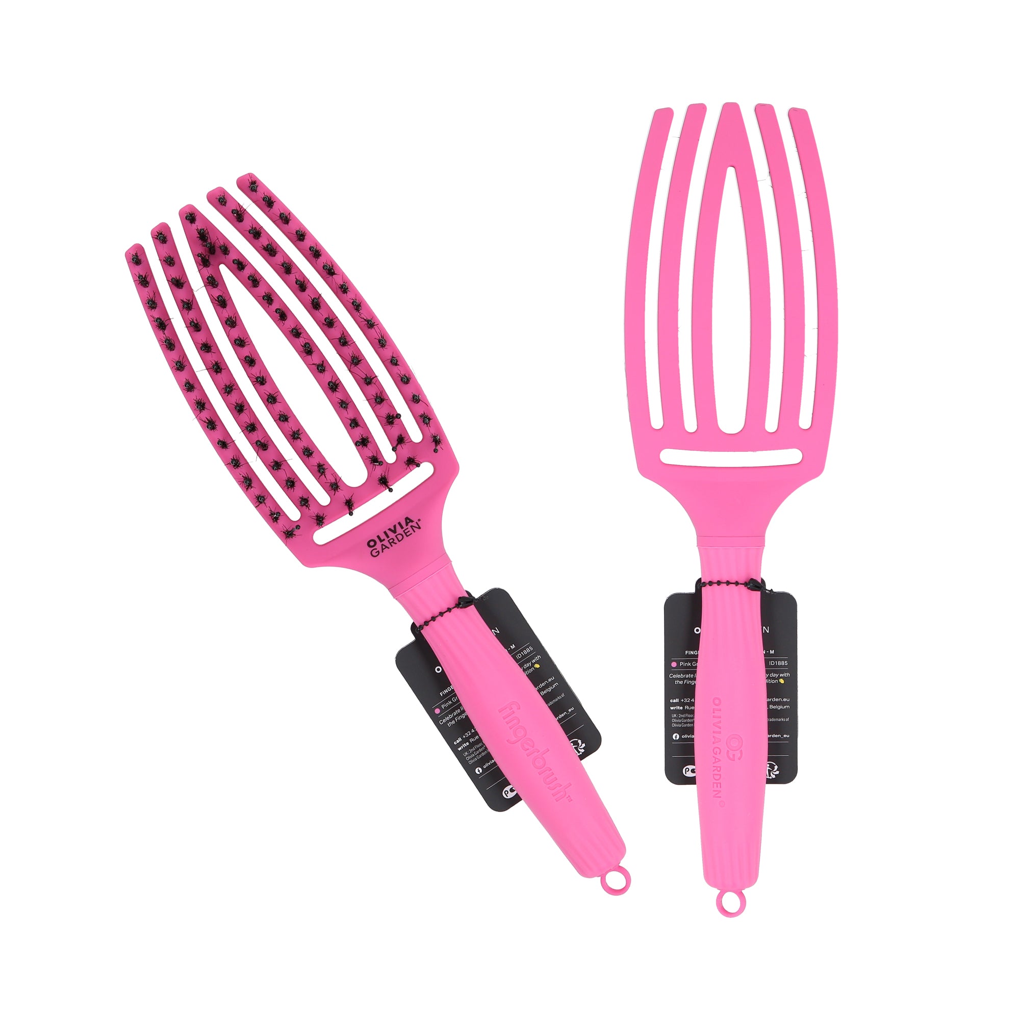 OLIVIA GARDEN FINGERBRUSH Kartáč na vlasy Dolce Vita Pink Granita