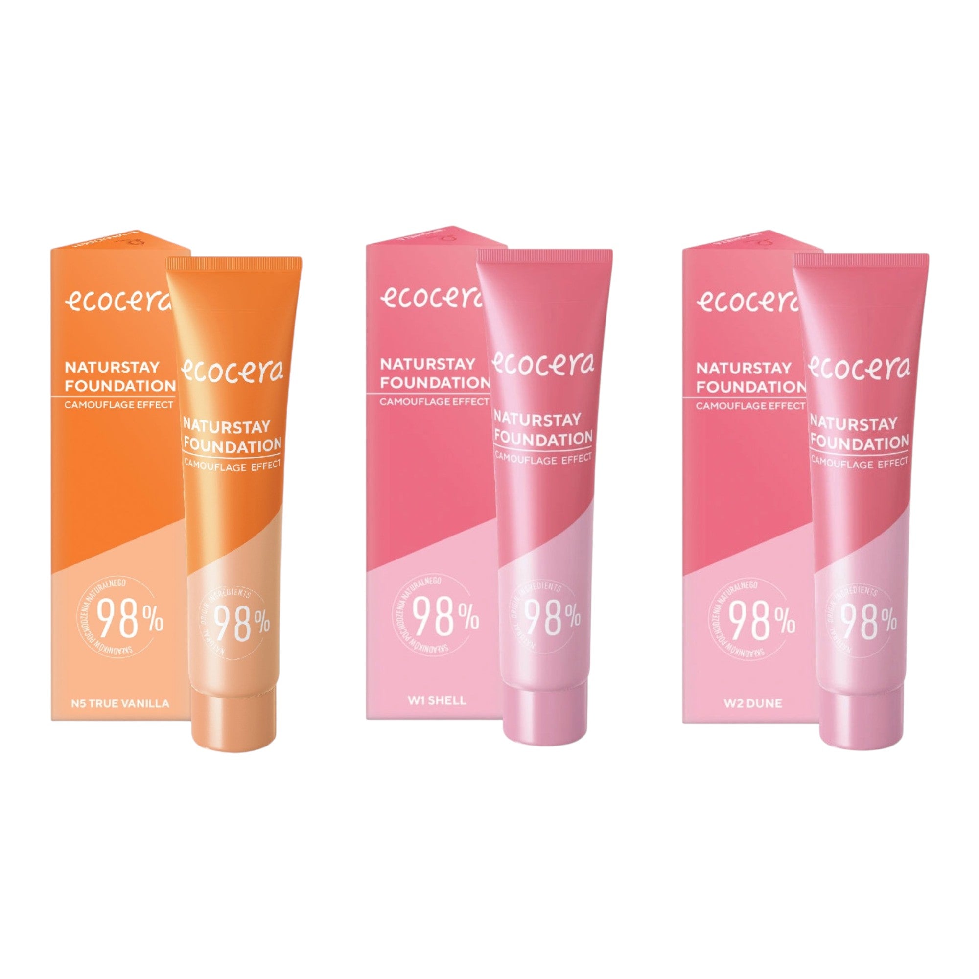 ECOCERA NATURSTAY Natürliche Grundierungen N5 + W1 + W2 3x 30 ml