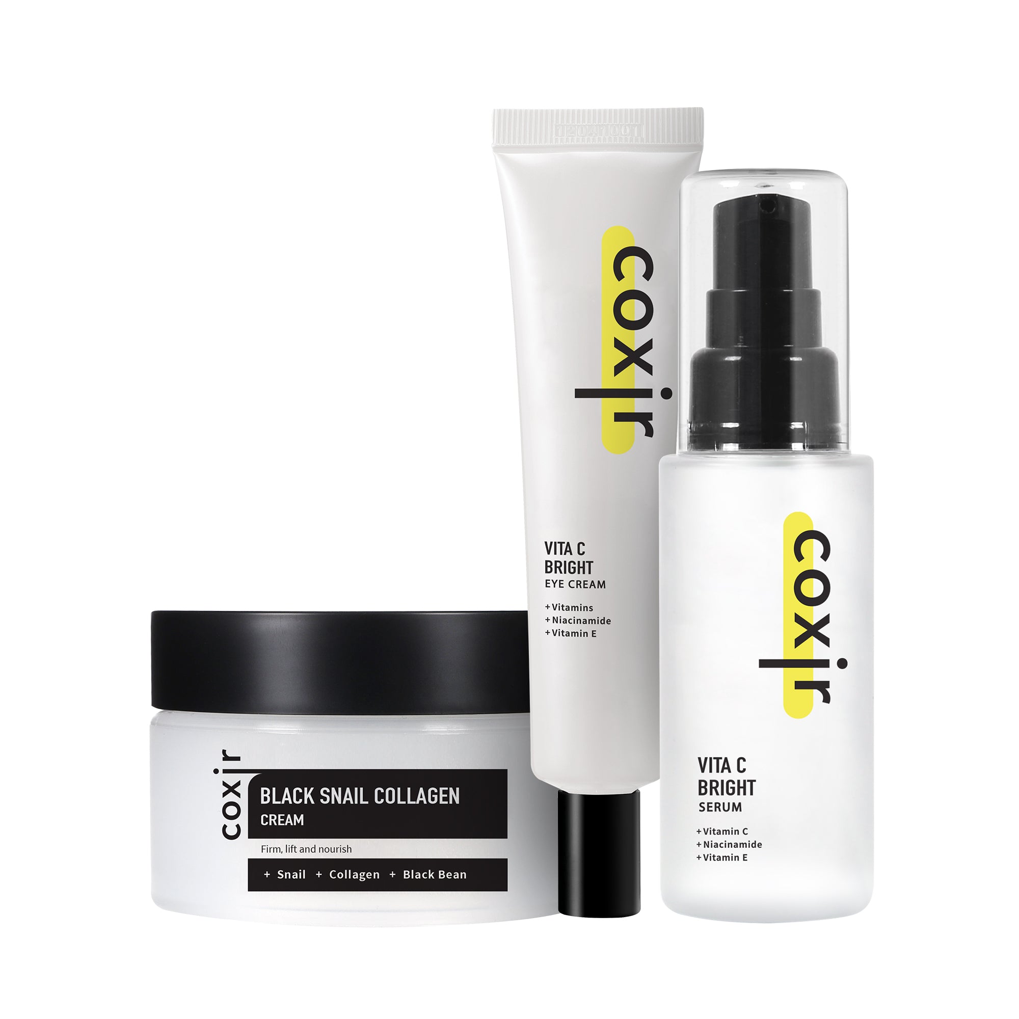 COXIR Bright & Firm Set – ein aufhellendes und straffendes Set mit Schneckenschleim und Vitamin C