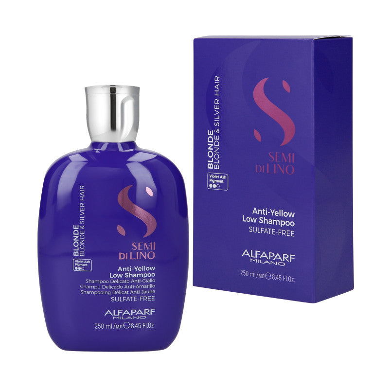ALFAPARF SEMI DI LINO BLONDE ANTI YELLOW Neutralisierendes Shampoo für blondes Haar 250ml