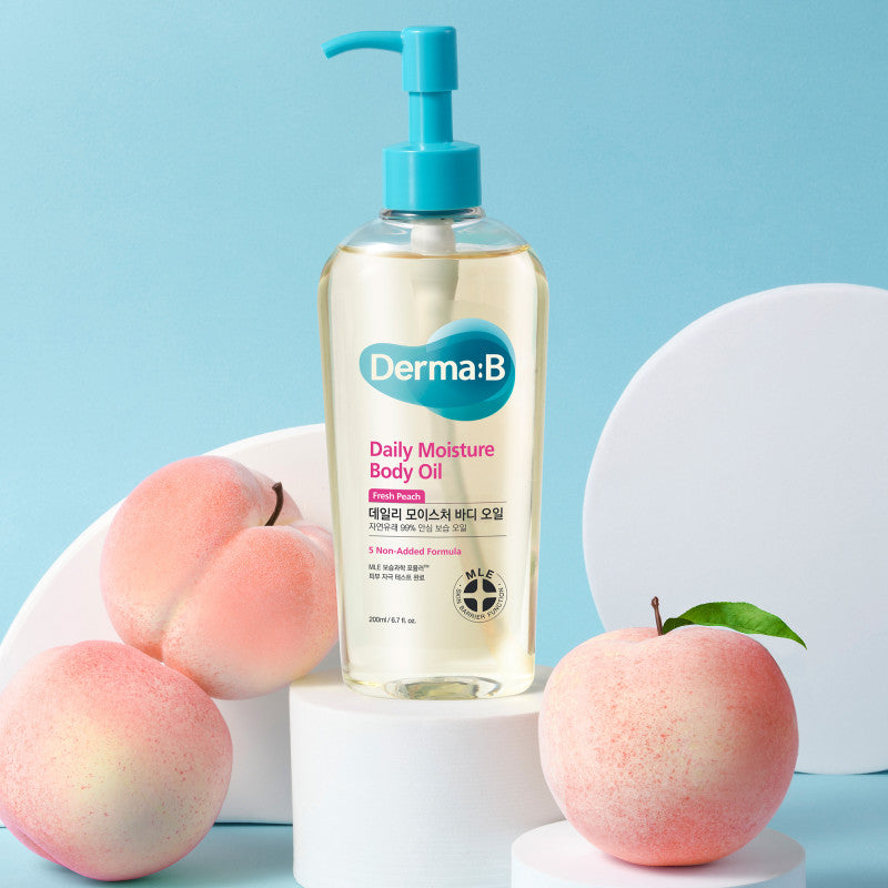 DERMA:B Olio corpo idratante con estratto di pesca 200 ml #2