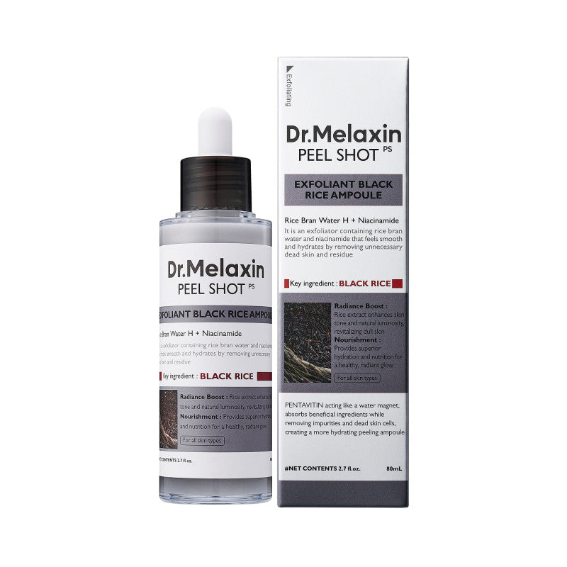 DR.MELAXIN PEEL SHOT LINE Fiala delicatamente esfoliante con estratto di riso nero 80 ml