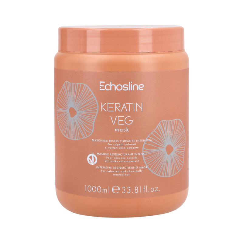 ECHOSLINE KERATIN VEG MASK Wegańska restrukturyzująca maska do włosów z keratyną 1000 ml