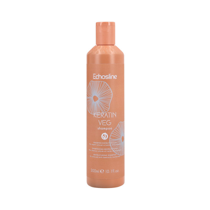 ECHOSLINE KERATIN VEG Shampoo ricostruttivo vegano con cheratina 300ml