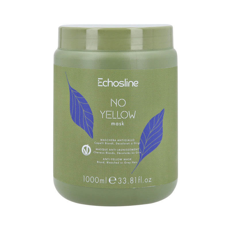 ECHOSLINE NO YELLOW Maska do włosów blond neutralizująca żółte tony 1000 ml