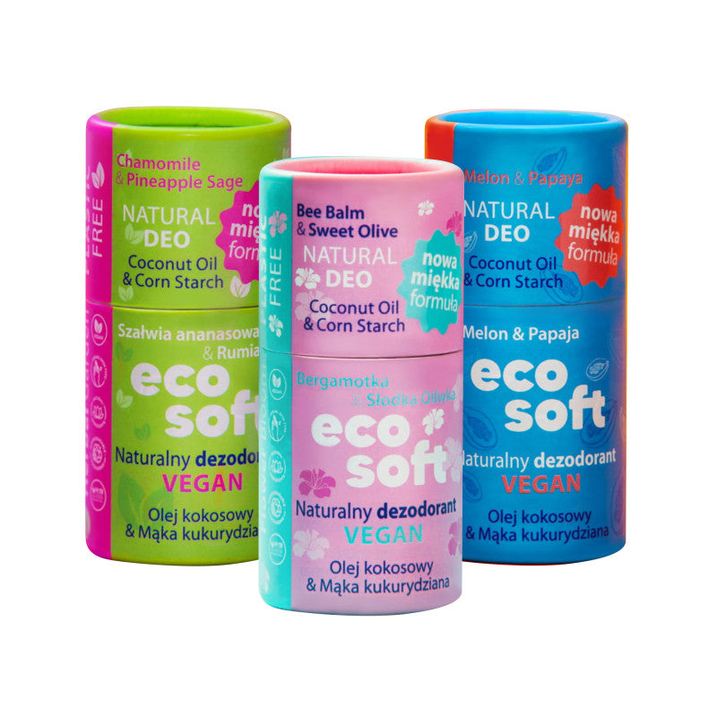 ECO SOFT NATURAL Herbal Garden Deodorante Stick Vegano 3 x 50 ml