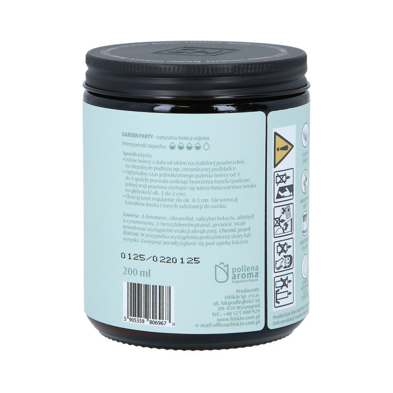 HISKIN HOME HAPPY EASTER Candela di soia con profumo Garden Party 200ml #3
