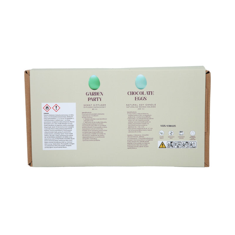HISKIN HOME HAPPY EASTER Coffret bougie chocolat soja Oeufs 200 ml + diffuseur Garden Party 100 ml #3