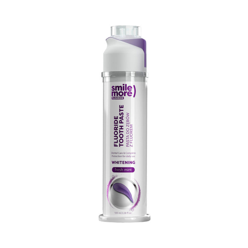 HISKIN SMILE MORE Dentifricio sbiancante al fluoro, gusto menta fresca, 100 ml