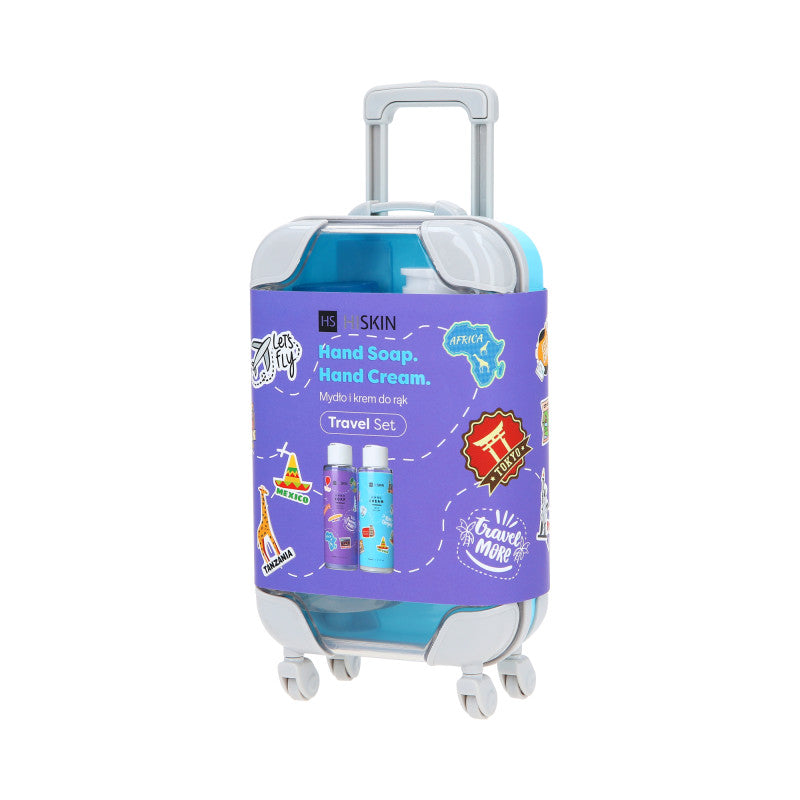 HISKIN TRAVEL SET Zestaw podróżny mydło i krem do rąk 2x75 ml