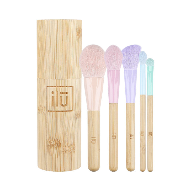 ILŪ BambooM! 5-teiliges Make-up-Pinsel-Set mit Bambusrohr