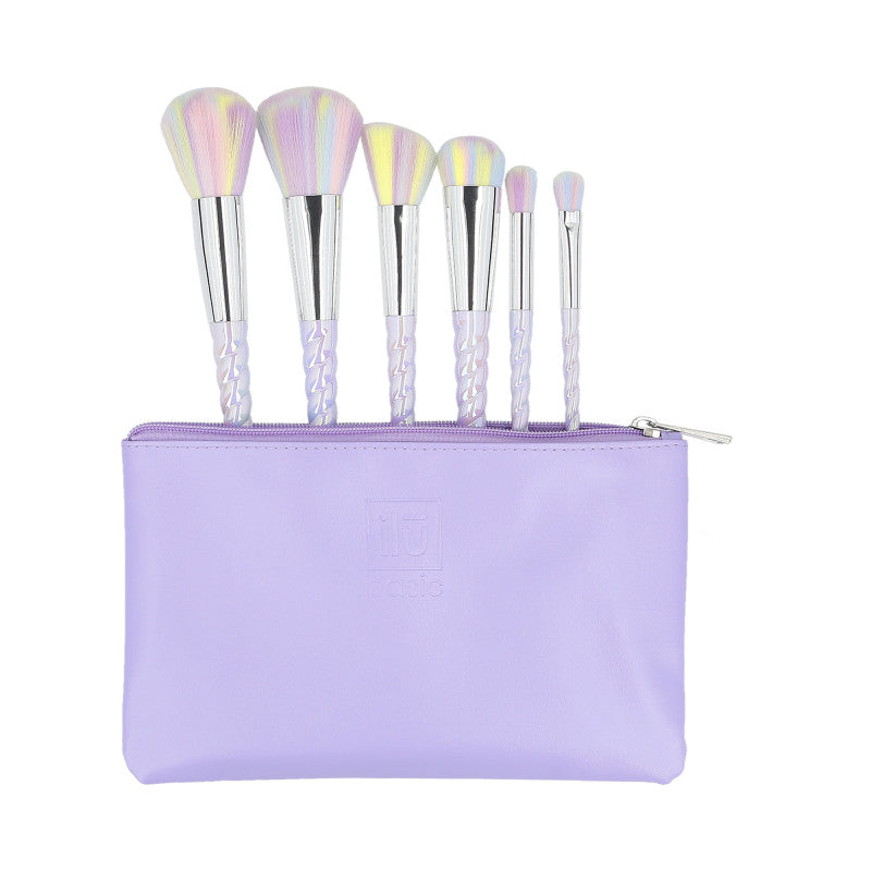 ilū basic Set mit 6 Make-up-Pinseln + Etui, Einhorn