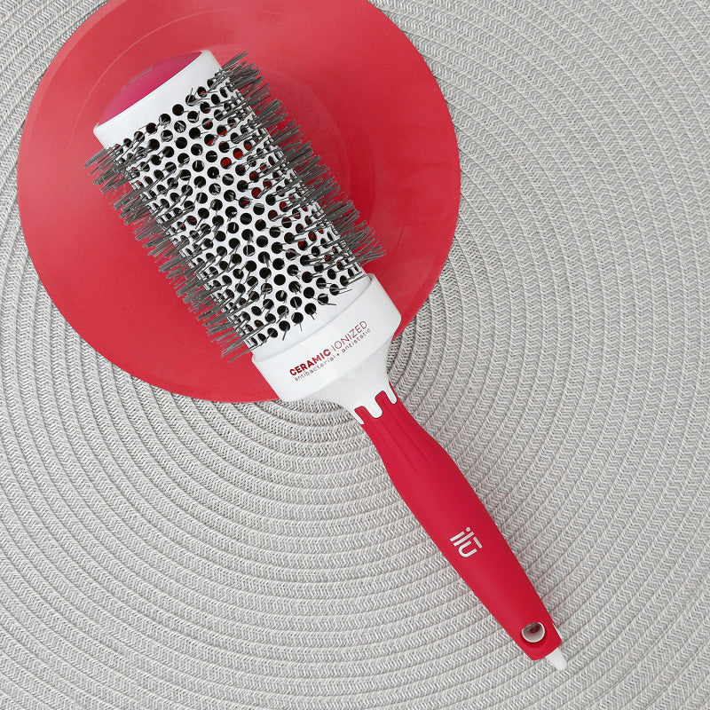 ilū Set di Spazzole professionali per Capelli Hair Brush per Acconciatura, Rosso, 2 pz #4