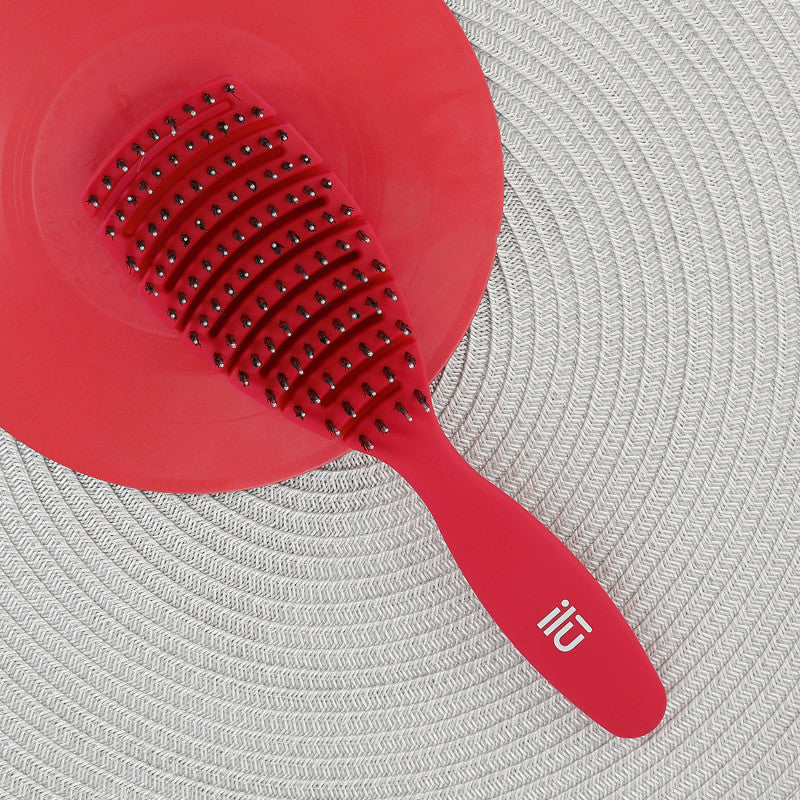 ilū Set di Spazzole professionali per Capelli Hair Brush per Acconciatura, Rosso, 2 pz #5