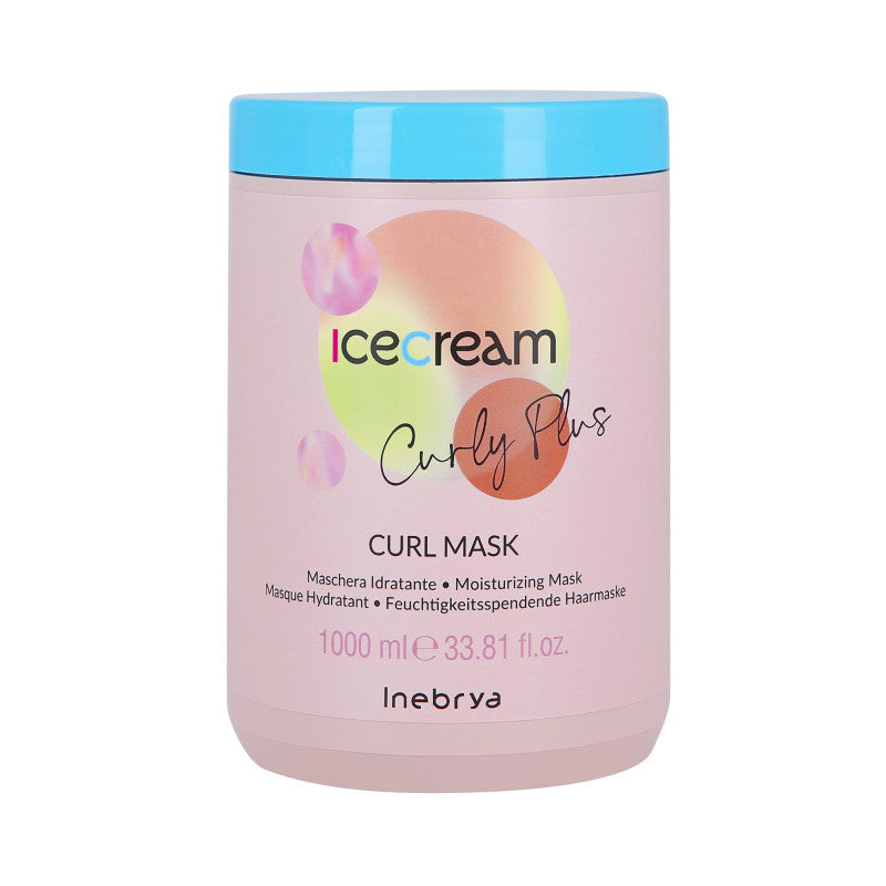 INEBRYA ICE CREAM CURLY PLUS Masque pour cheveux bouclés et permanentés 1000ml
