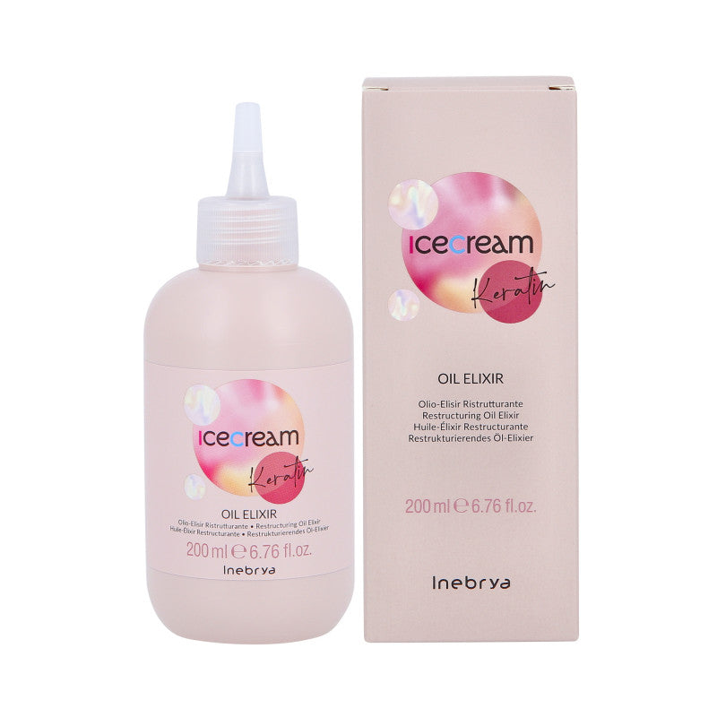 INEBRYA ICE CREAM KERATIN OIL Regenerujący eliksir do włosów z keratyną 200 ml