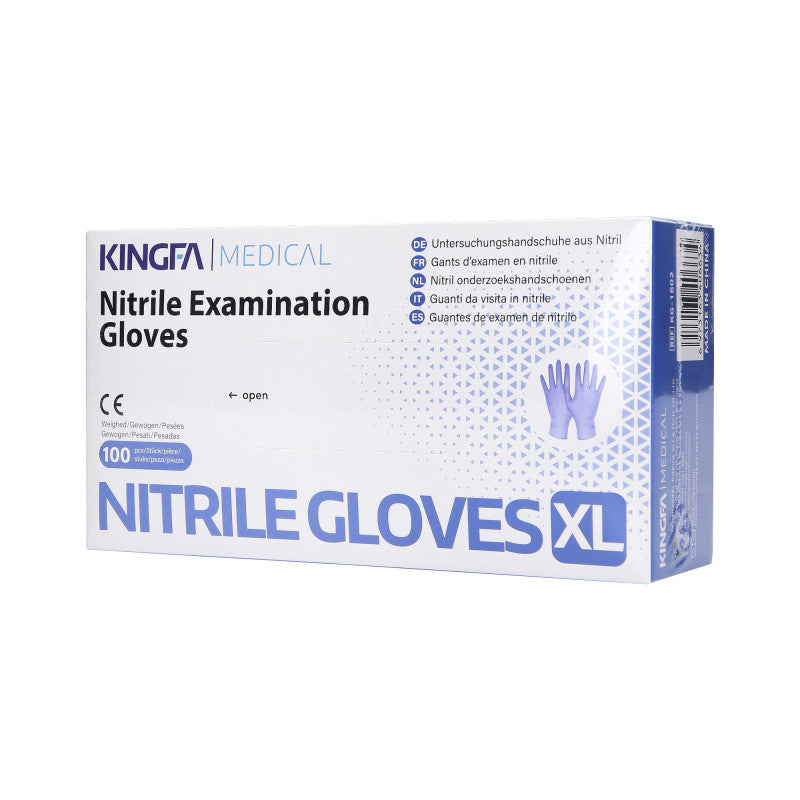 KINGFA MEDICAL Gants Nitrile, couleur violet, taille XL, 100pcs