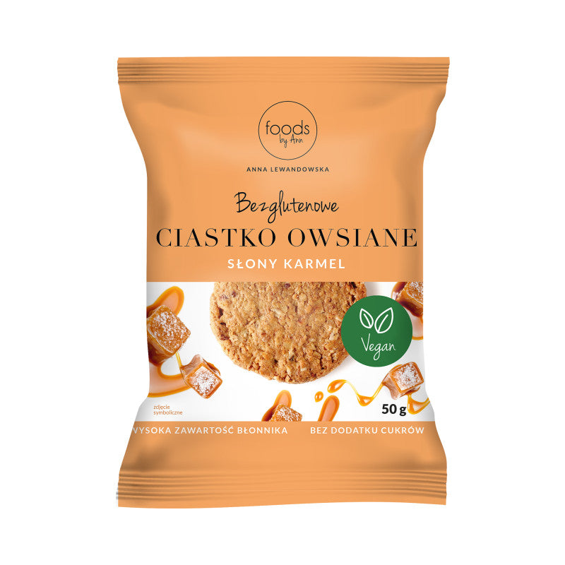 FOODS BY ANN Biscotto di farina d'avena con caramello salato 50g