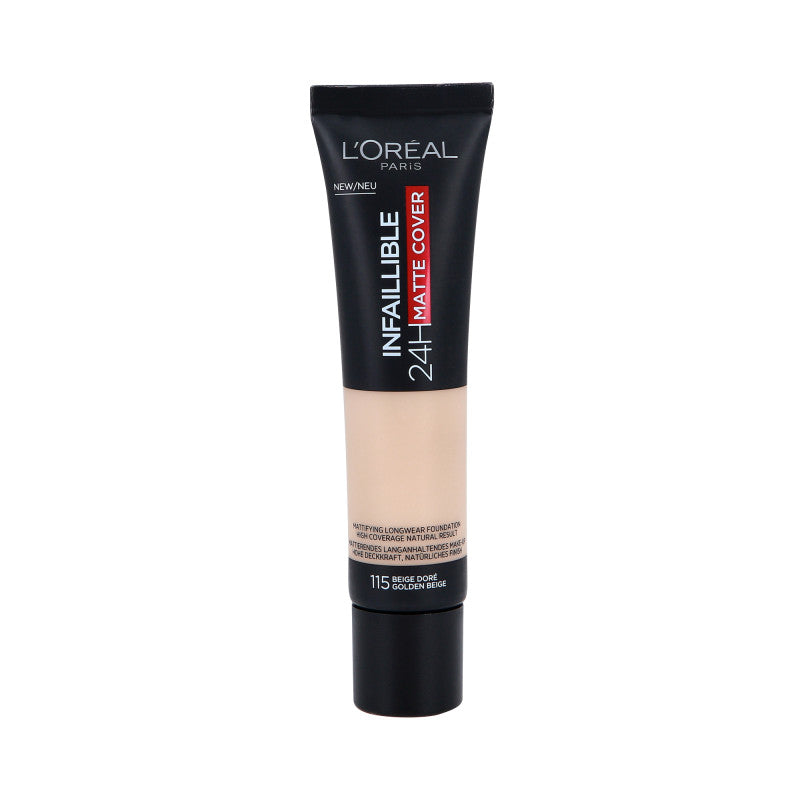 L'OREAL PARIS INFAILLIBLE 32H MATTE COVER Mattierende Gesichtsgrundierung SPF25 115 Golden Beige 30 ml