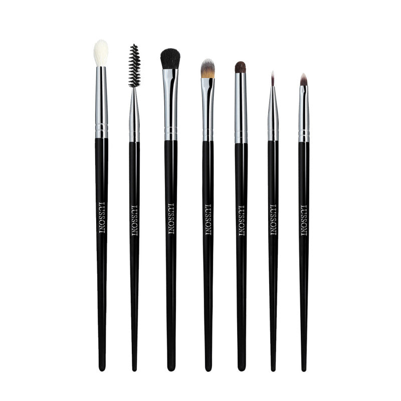 LUSSONI Eye Catching - 7 Teilig Professionelles Makeup Pinsel Set 