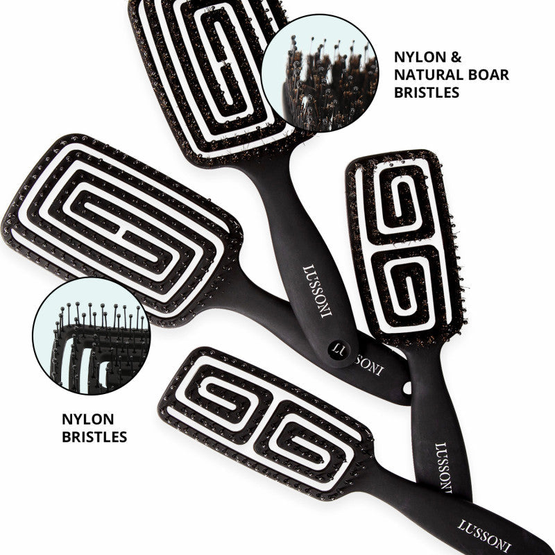 LUSSONI Labyrinth Flexible Vent - 4 Teilig Professionelles Haarbürsten Set  #3