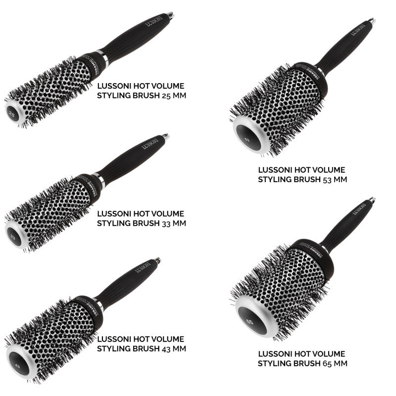 LUSSONI Hot Volume Set de Brosses Rondes Professionnelles 5 Pcs  #2