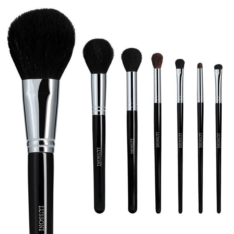 LUSSONI Natural Smoothness - 7 Teilig Professionelles Makeup Pinsel Set