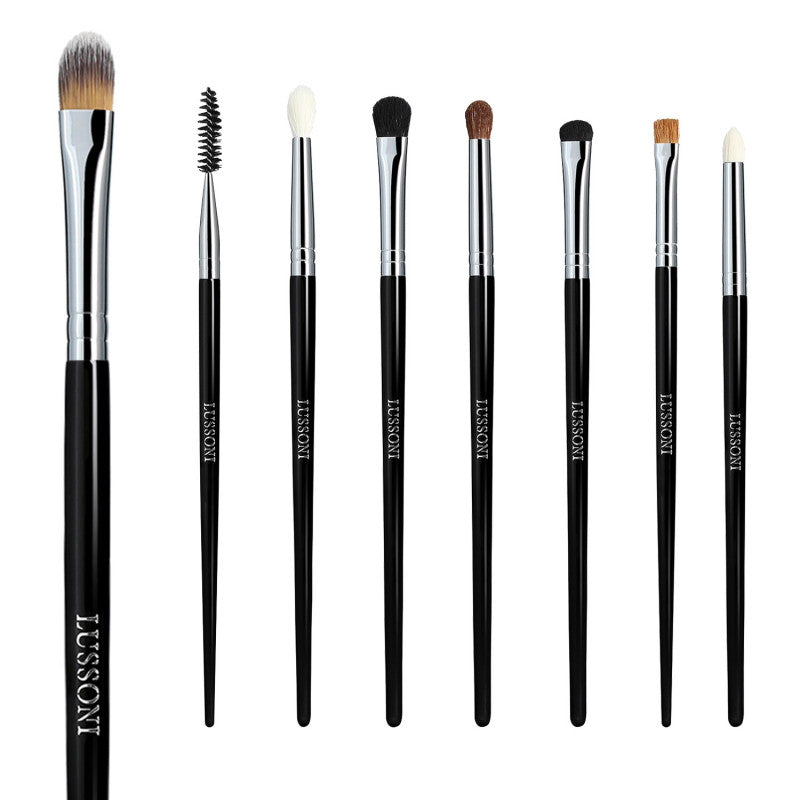 LUSSONI Smokey Eye - 8 Teilig Professionelles Makeup Pinsel Set
