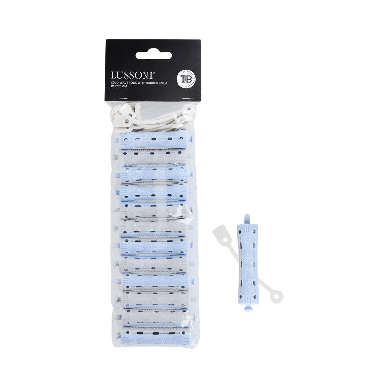LUSSONI Kaltwellenstäbe mit Gummiband, Ø13x70mm, 12 Stück