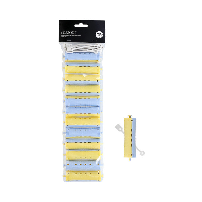 LUSSONI Kaltwellenstäbe mit Gummiband, Ø22x91mm, 12 Stück