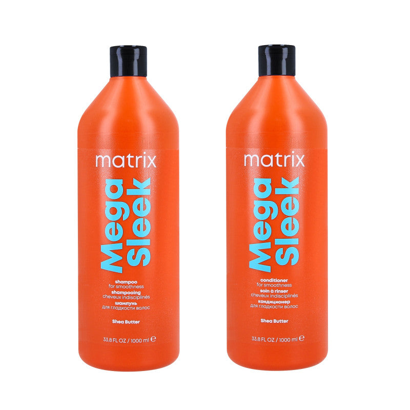 MATRIX TOTAL RESULTS Mega Sleek Glättendes Shampoo 1000 ml + Conditioner 1000 ml