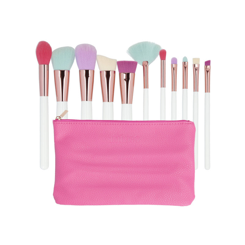 MIMO 11 stck Makeup Pinsel-Set mit Etui, Mehrfarbig #4