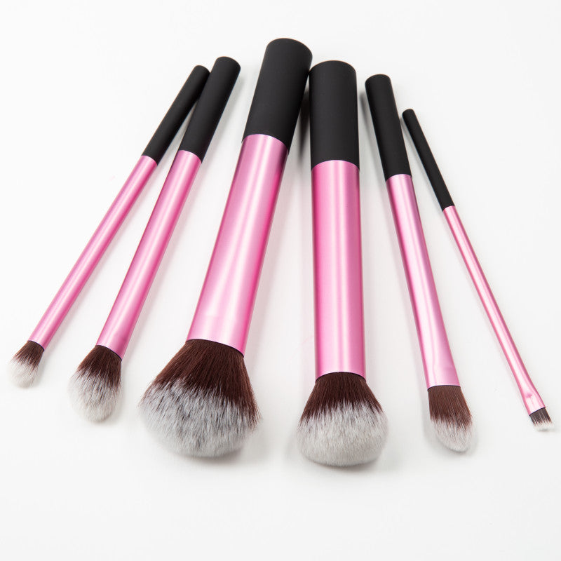 MIMO Set Pennelli Makeup Viso 6 Pezzi, Rosa #2