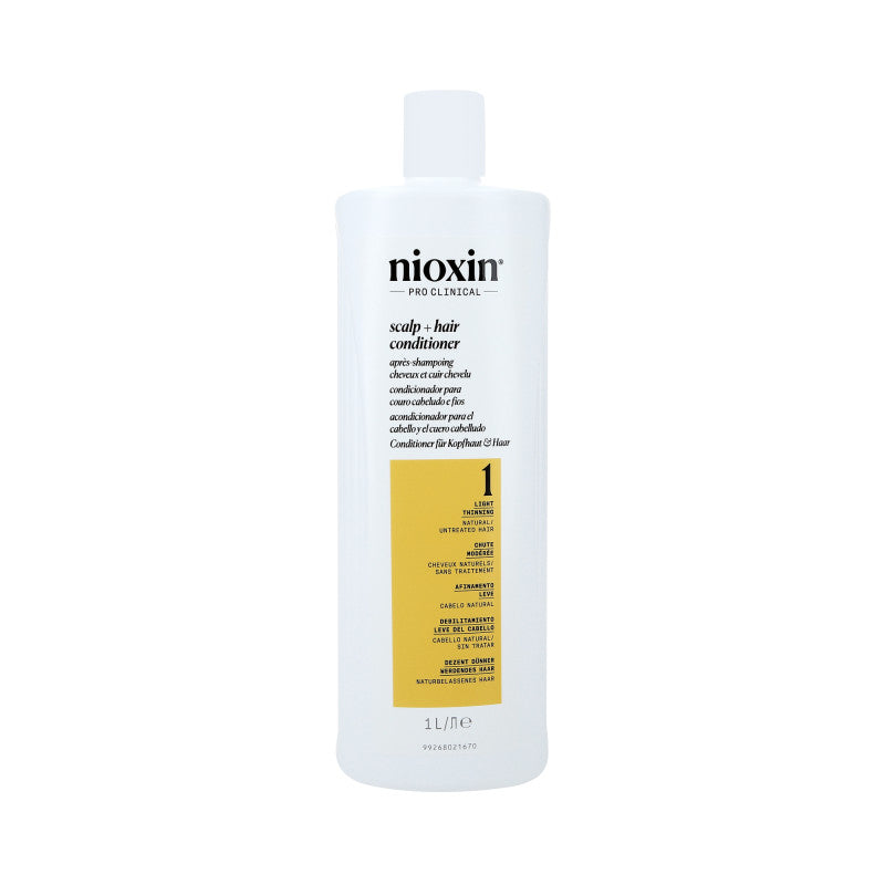 NIOXIN PRO CLINICAL 1 Kräftigender Conditioner für natürliches und leicht dünner werdendes Haar, 1000 ml