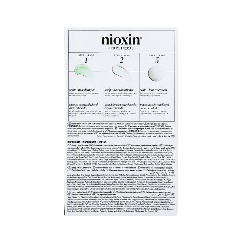 NIOXIN PRO CLINICAL 2 Trzystopniowy zestaw do pielęgnacji włosów naturalnych i z widocznym przerzedzeniem 2 x 150 ml + 50 ml #4