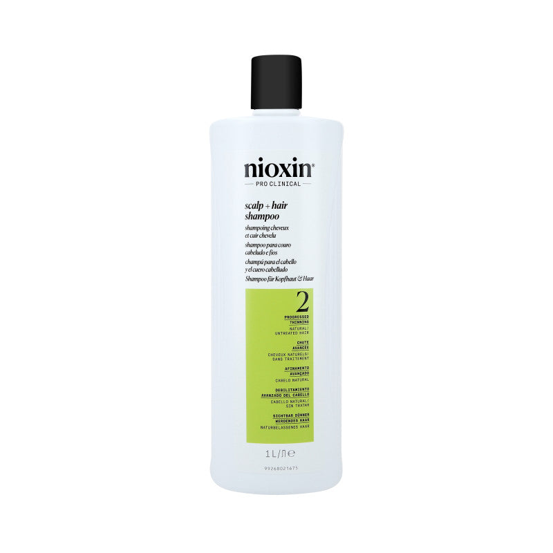 NIOXIN PRO CLINICAL 2 Posilující šampon pro přirozené a viditelné řídnutí vlasů 1000 ml