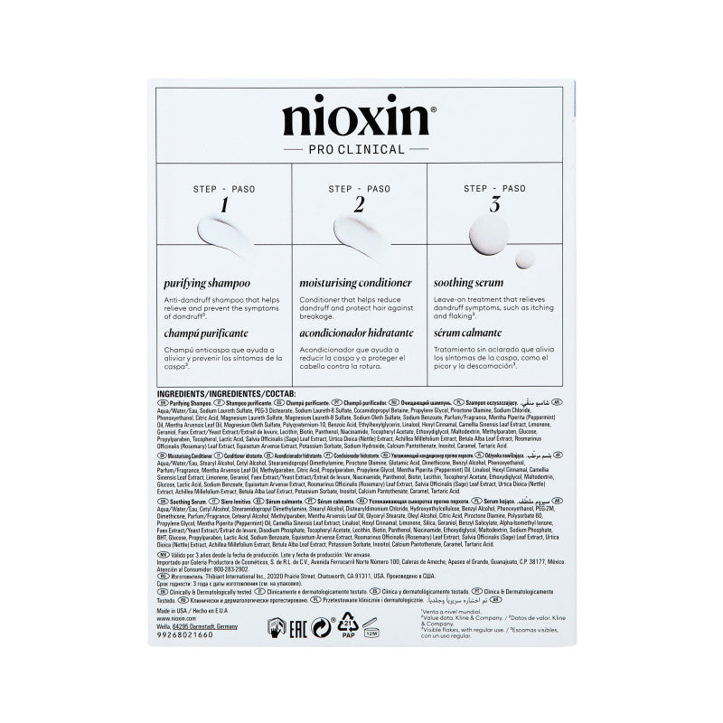 NIOXIN PRO CLINICAL SCALP RECOVERY KIT Łagodzący zestaw do pielęgnacji włosów 2 x 200 ml + 100 ml #3