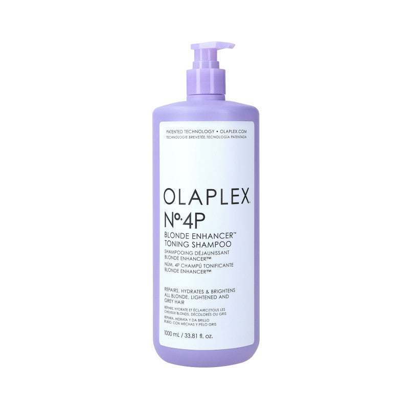 OLAPLEX NO.4P BLONDE ENHANCER Fioletowy, tonujący szampon do włosów blond 1000 ml