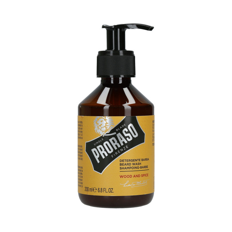 PRORASO SINGLE BLADE šampon na vousy Wood And Spice 200 ml