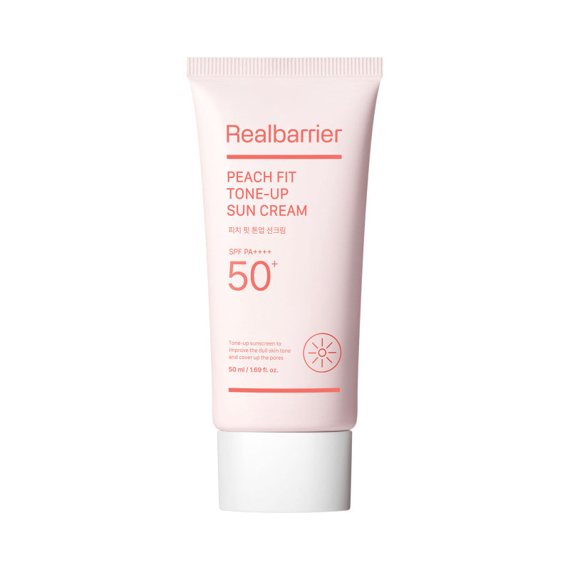 REAL BARRIER PEACH Feuchtigkeitsspendender Sonnenschutz mit leuchtender Wirkung SPF50+ PA++++ 50 ml