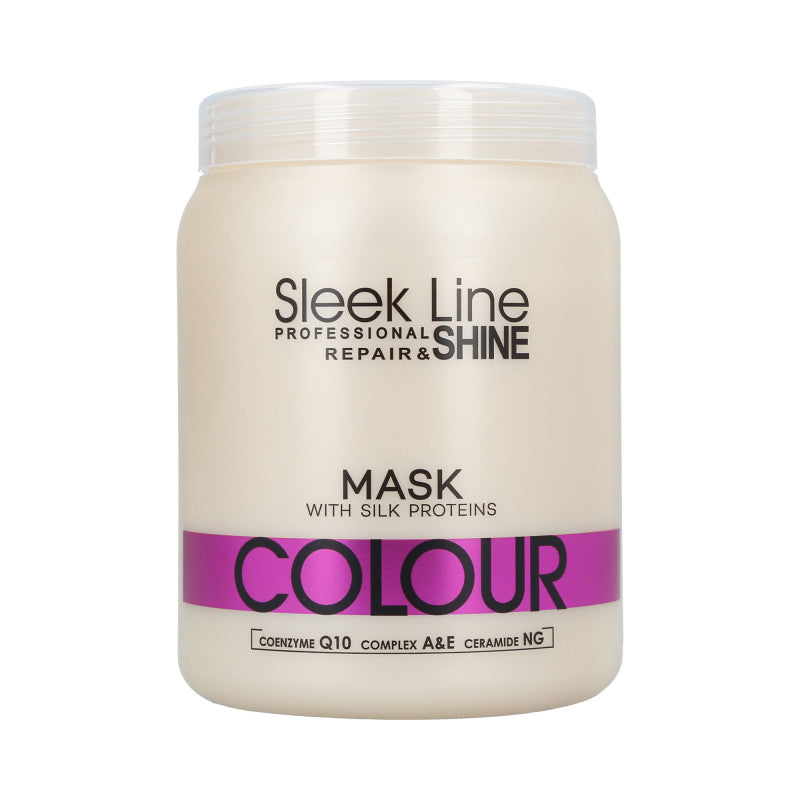 STAPIZ SLEEK LINE COLOUR Maska z jedwabiem do włosów farbowanych 1000 ml